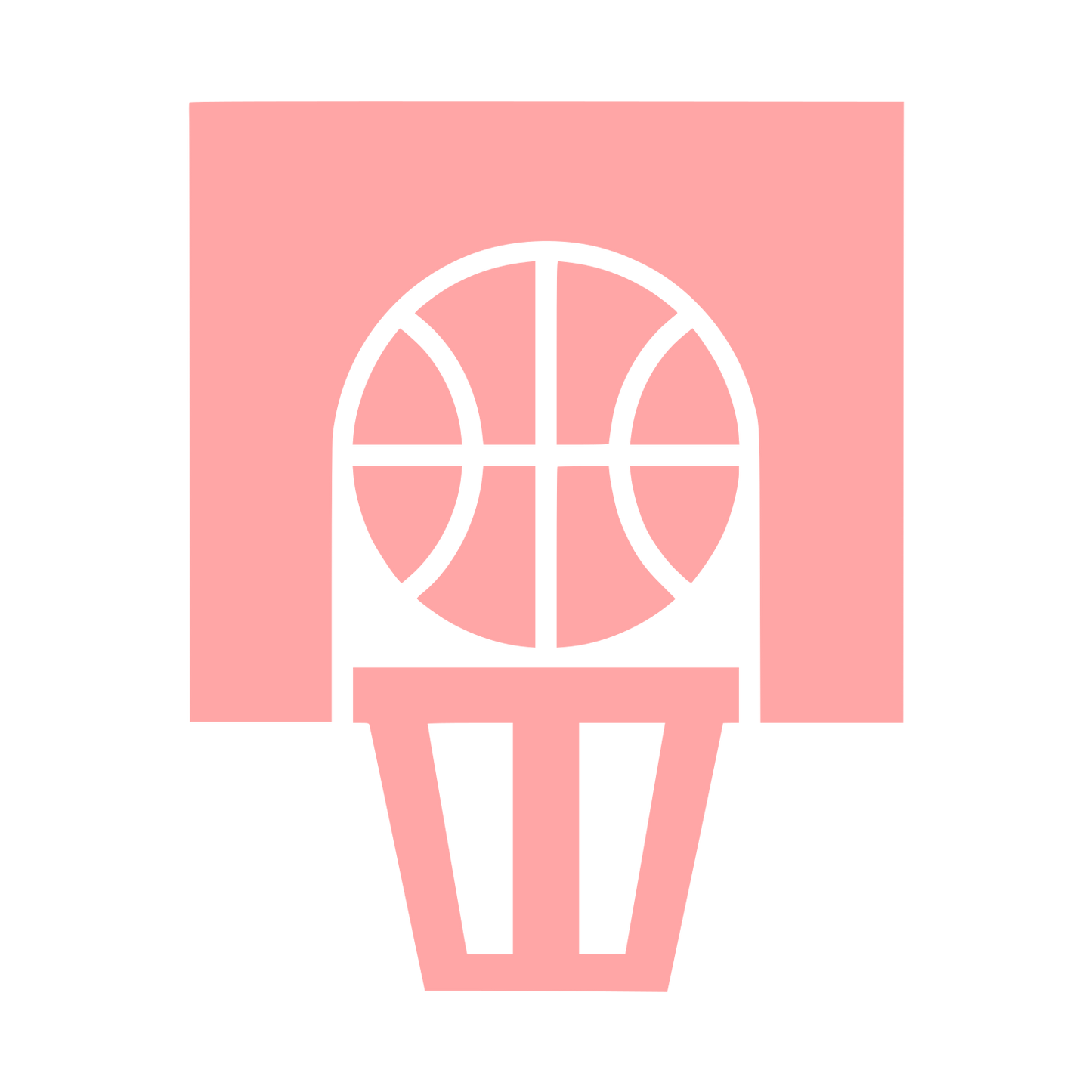 Basketball Hoop Backboard Logo #ffa6a6
