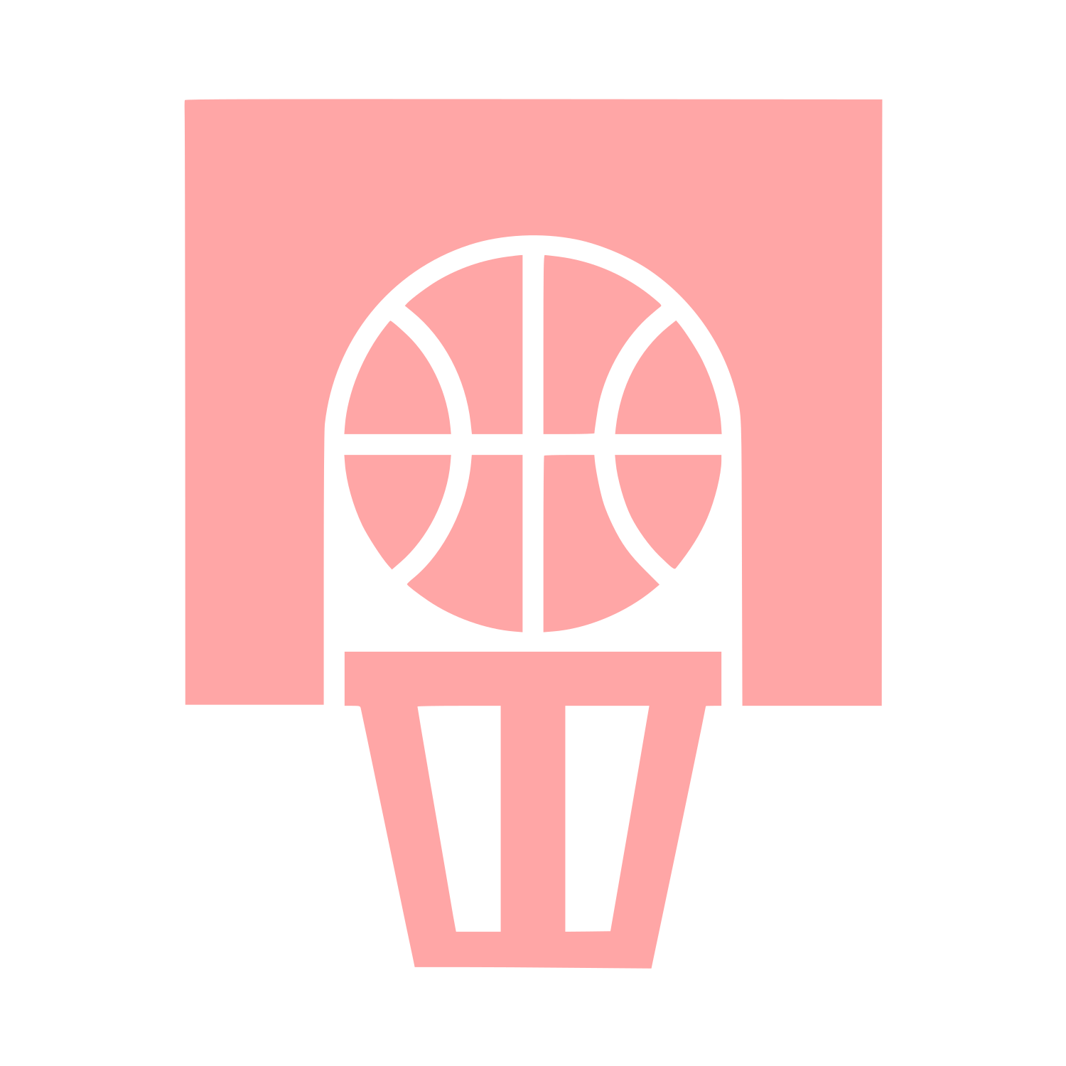 Basketball Hoop Backboard Logo #ffa6a6