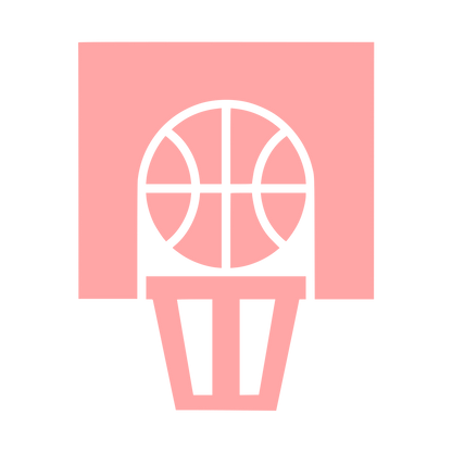 Basketball Hoop Backboard Logo #ffa6a6