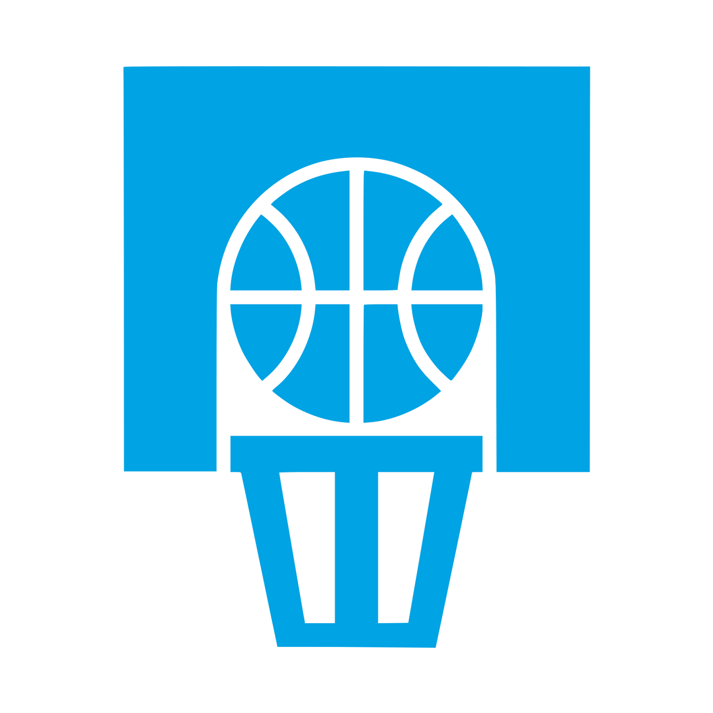 Basketball Hoop Backboard Logo #00a3e4