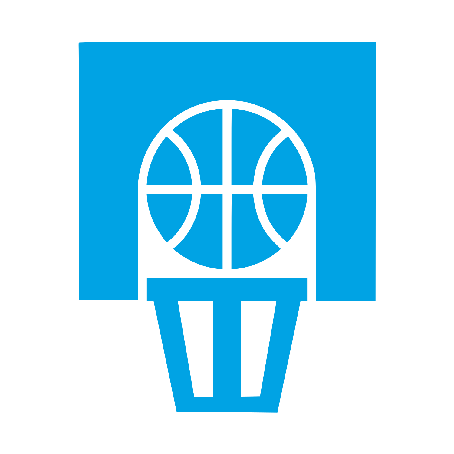 Basketball Hoop Backboard Logo #00a3e4
