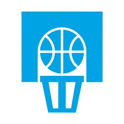 Basketball Hoop Backboard Logo #00a3e4