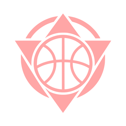 Basketball Triangle Emblem Logo #ffa6a6
