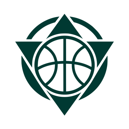 Basketball Triangle Emblem Logo #003932