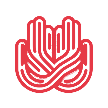 Intertwined Hands with Lines Logo #E63946