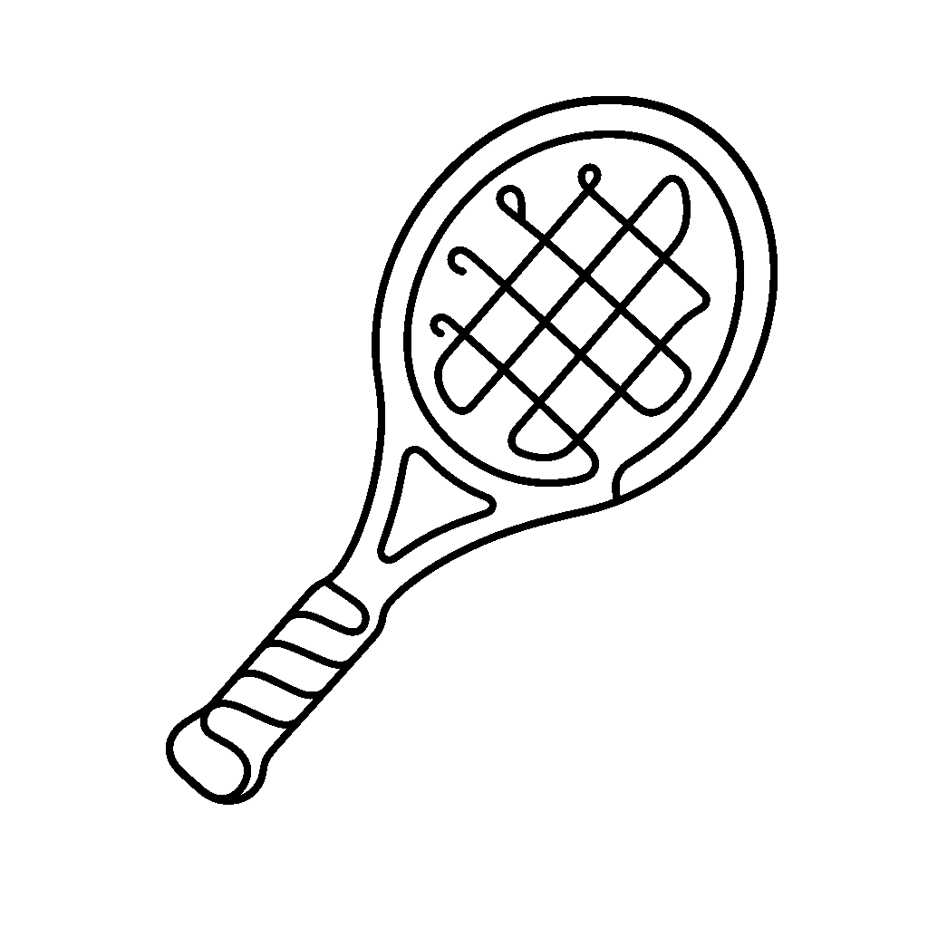Tennis Racket Outline Logo
