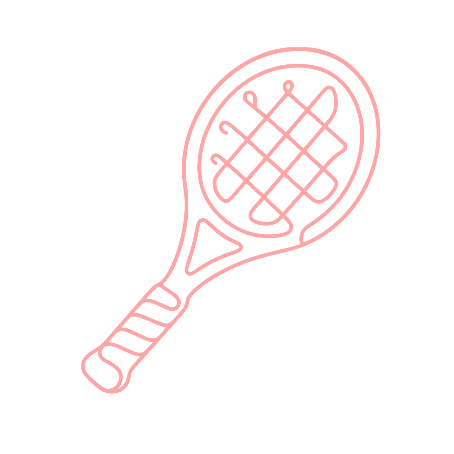Tennis Racket Outline Logo #ffa6a6