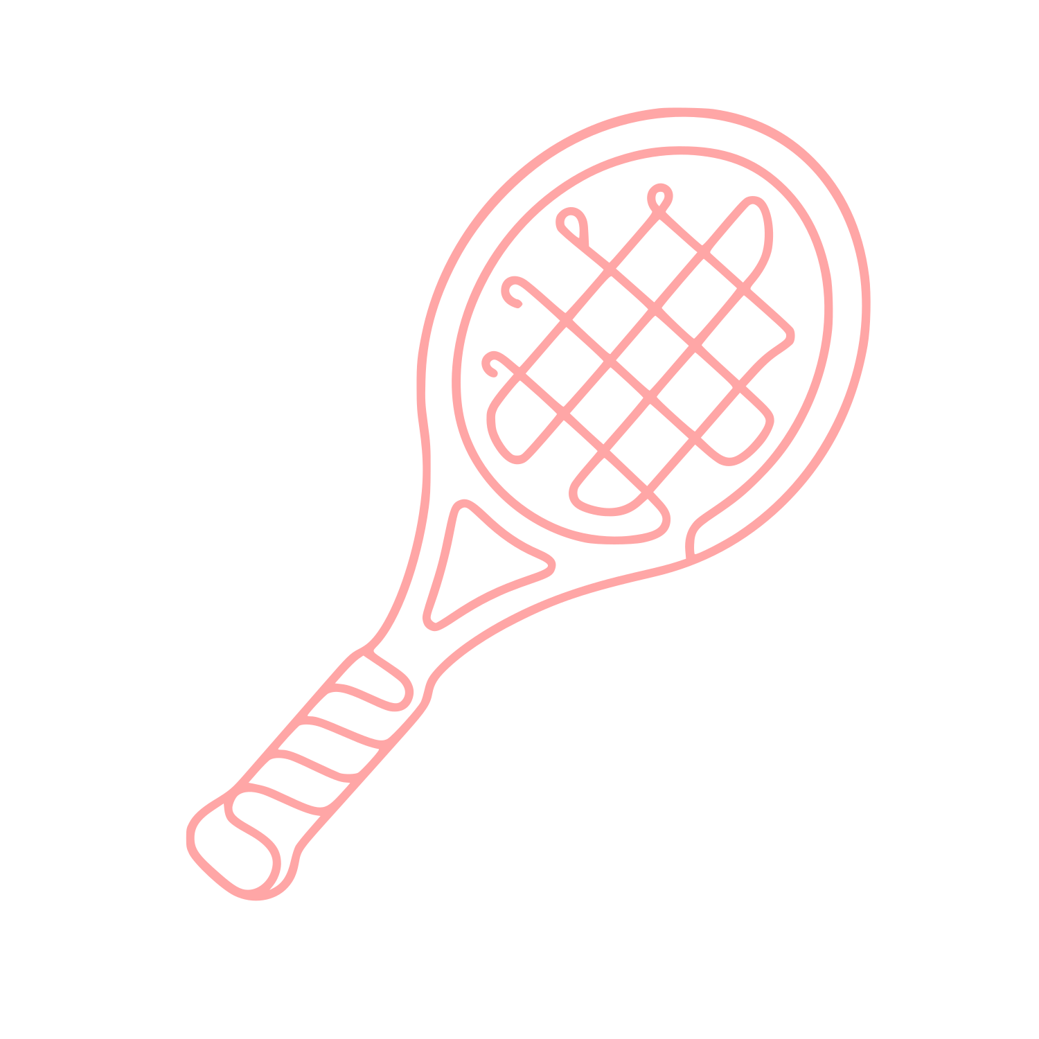 Tennis Racket Outline Logo #ffa6a6
