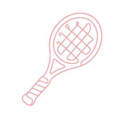 Tennis Racket Outline Logo #ffa6a6