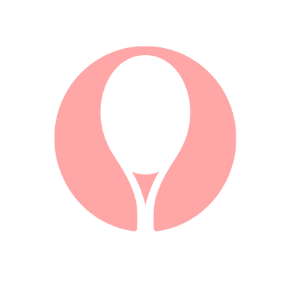 Tennis Racket Circle Logo #ffa6a6