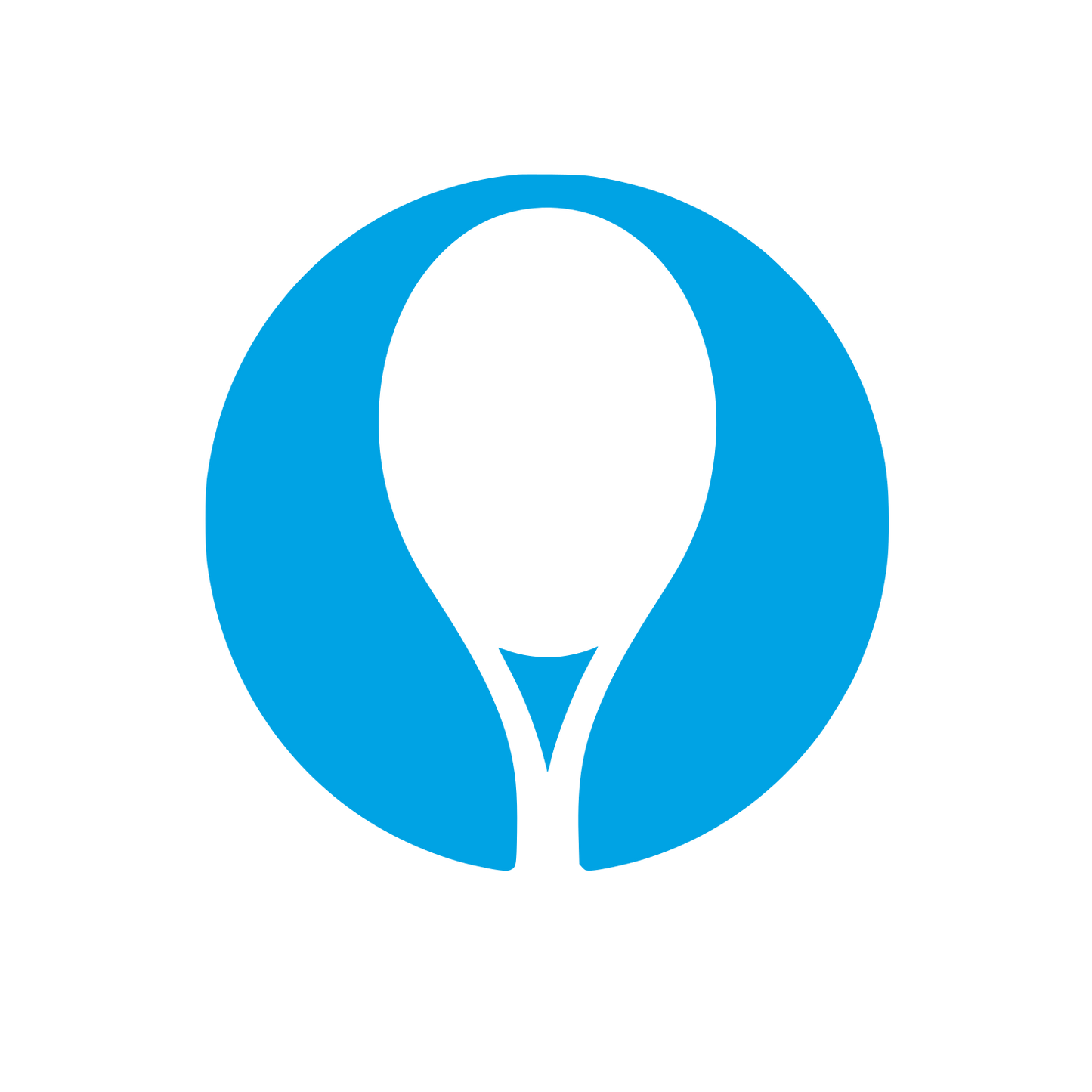Tennis Racket Circle Logo #00a3e4