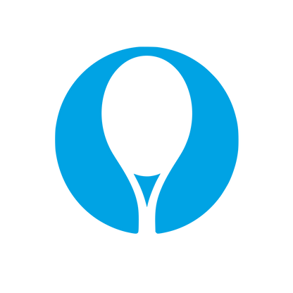 Tennis Racket Circle Logo #00a3e4