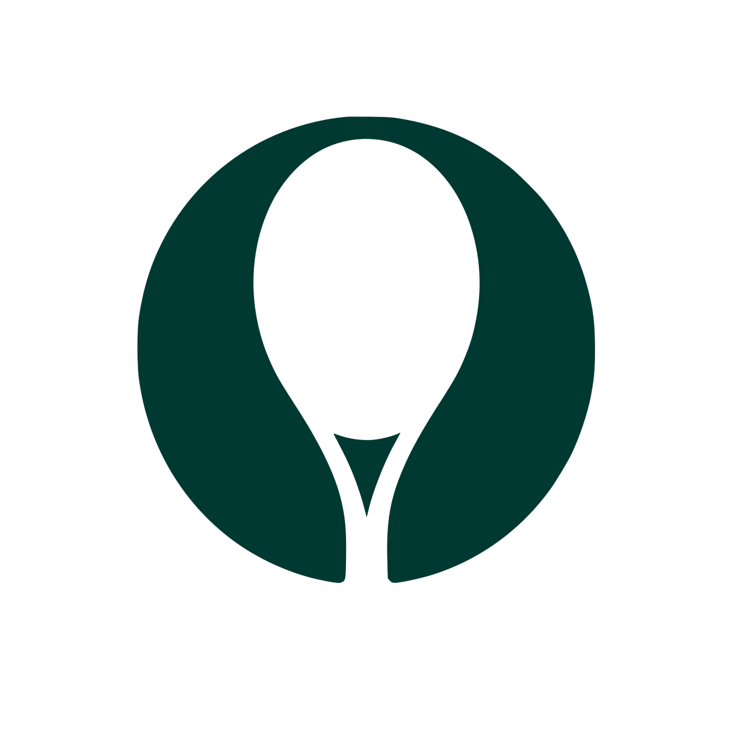 Tennis Racket Circle Logo #003932