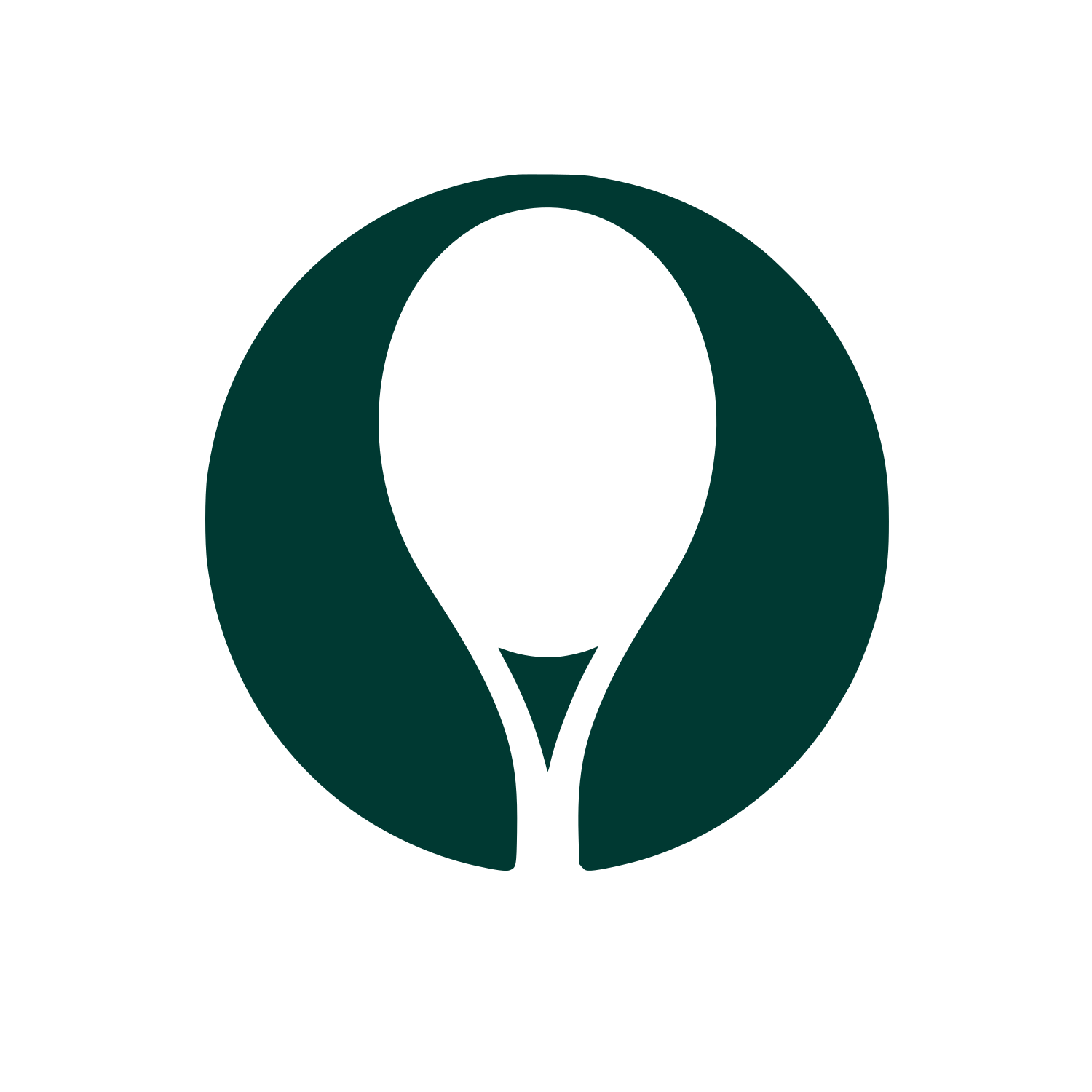 Tennis Racket Circle Logo #003932