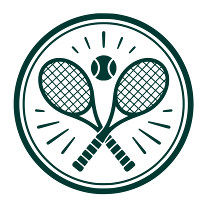 Crossed Tennis Rackets Circle Logo #003932