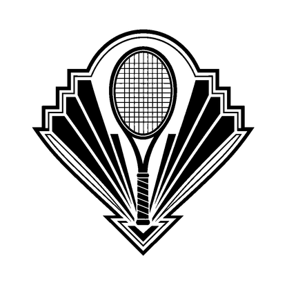 Art Deco Tennis Racket Logo