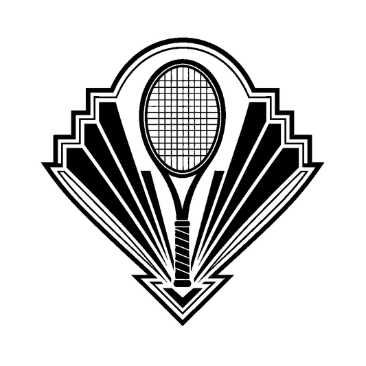 Art Deco Tennis Racket Logo