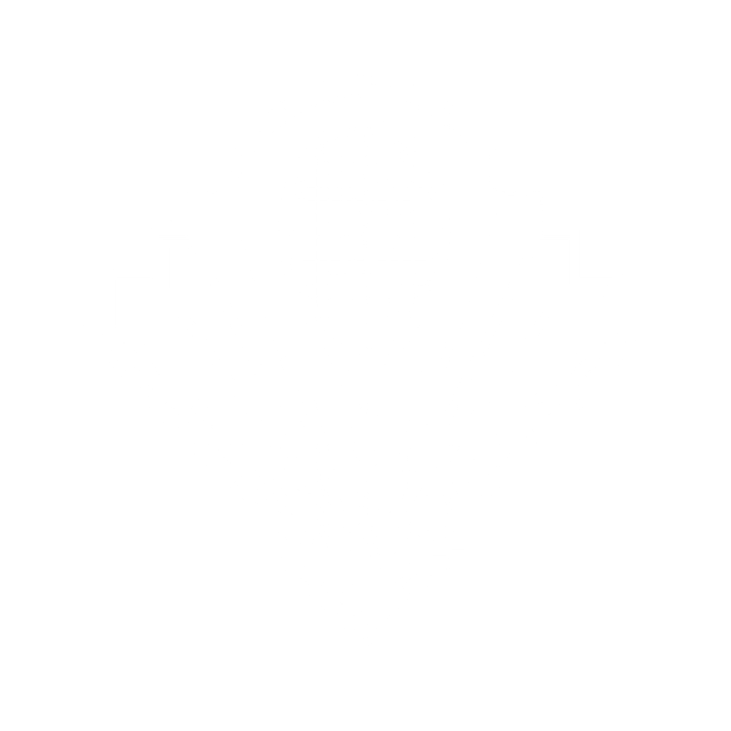 Art Deco Tennis Racket Logo #ffffff
