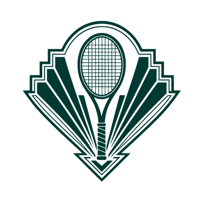 Art Deco Tennis Racket Logo #003932