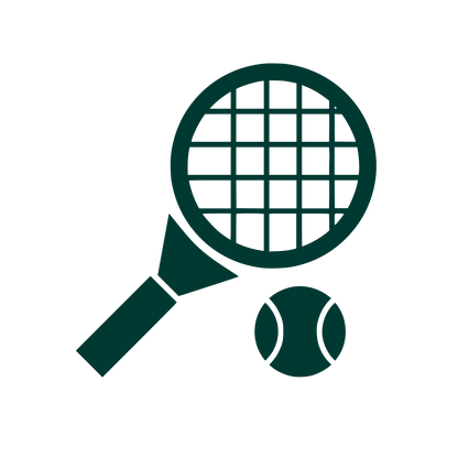 Tennis Racket and Ball Logo #003932