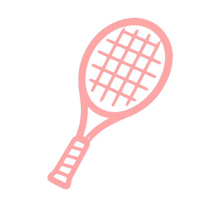 Tennis Racket Sketch Logo #ffa6a6
