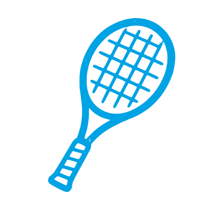Tennis Racket Sketch Logo #00a3e4