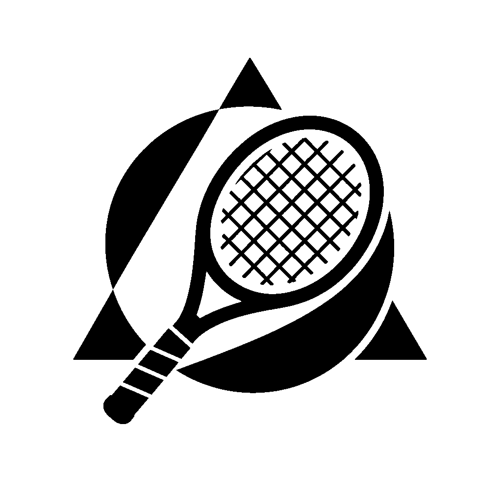 Tennis Racket Triangle Logo