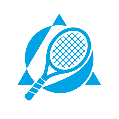 Tennis Racket Triangle Logo #00a3e4
