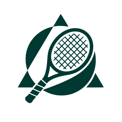 Tennis Racket Triangle Logo #003932