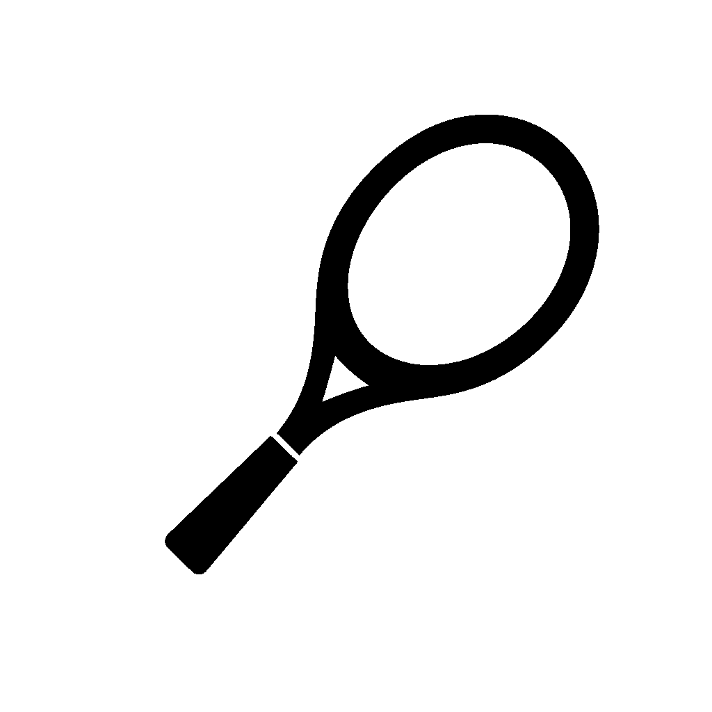 Tennis Racket Silhouette Logo