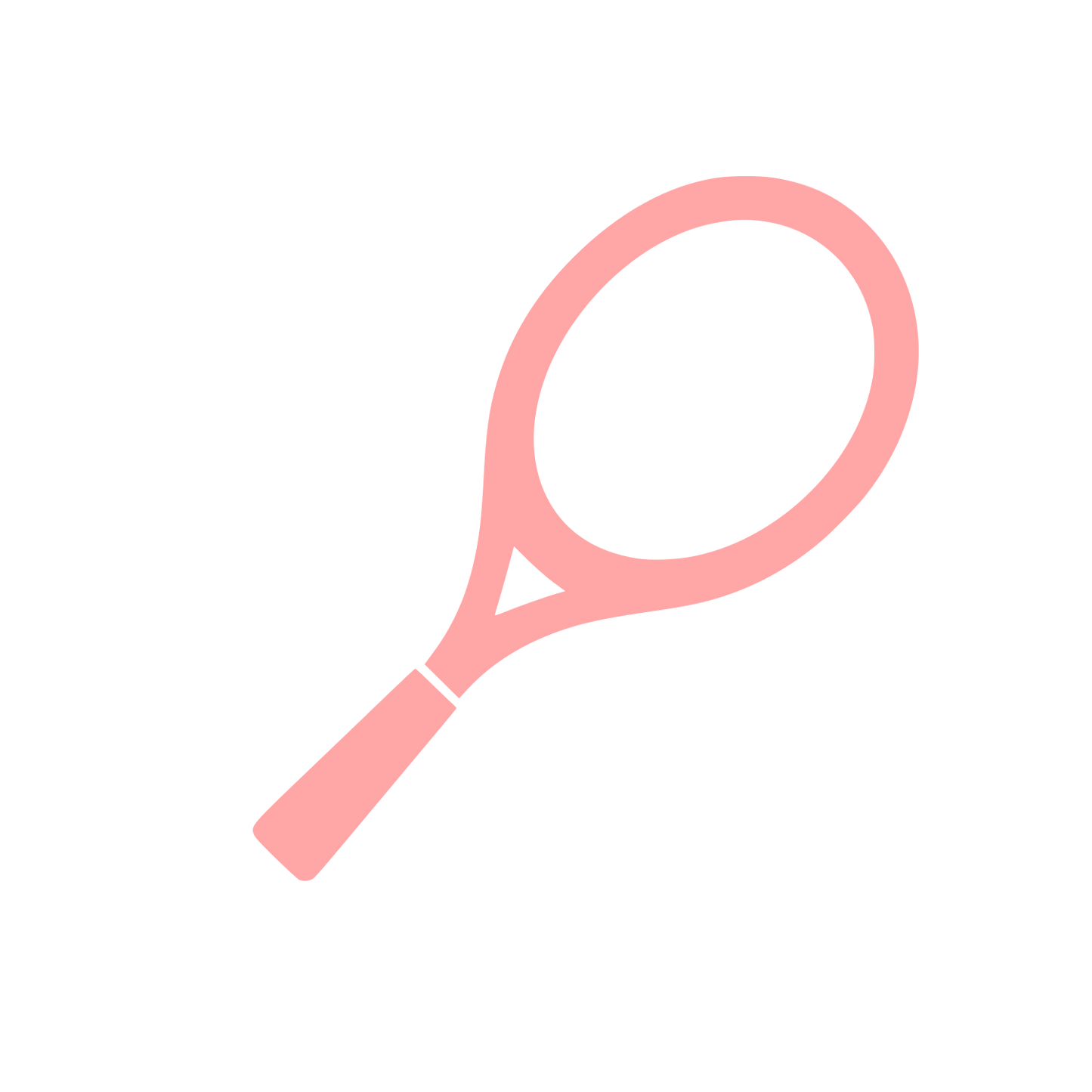 Tennis Racket Silhouette Logo #ffa6a6