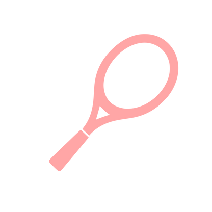 Tennis Racket Silhouette Logo #ffa6a6