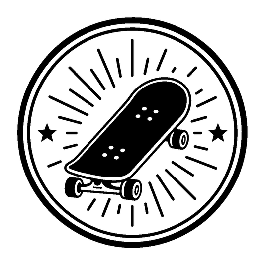 Skateboard Circle Badge Logo