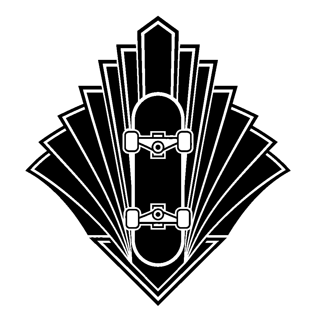 Art Deco Skateboard Logo