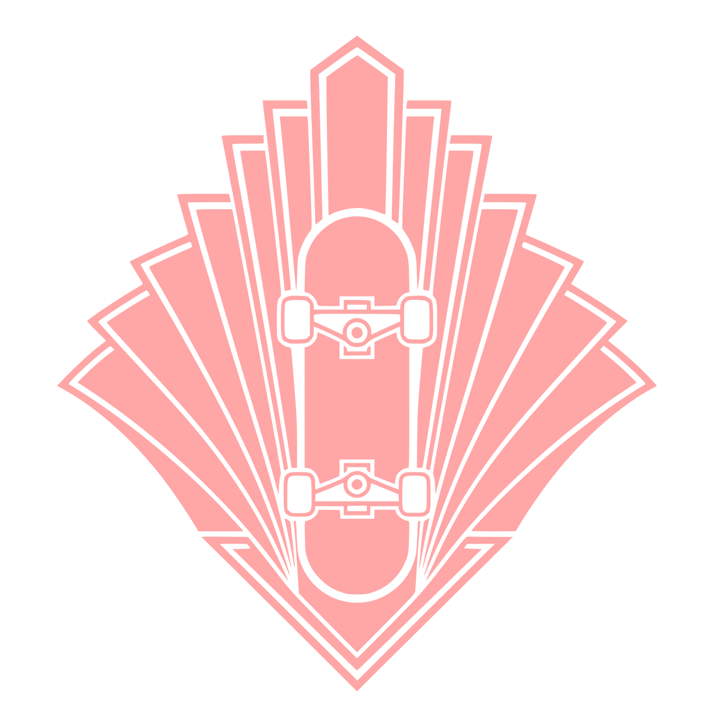 Art Deco Skateboard Logo #ffa6a6