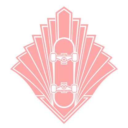 Art Deco Skateboard Logo #ffa6a6