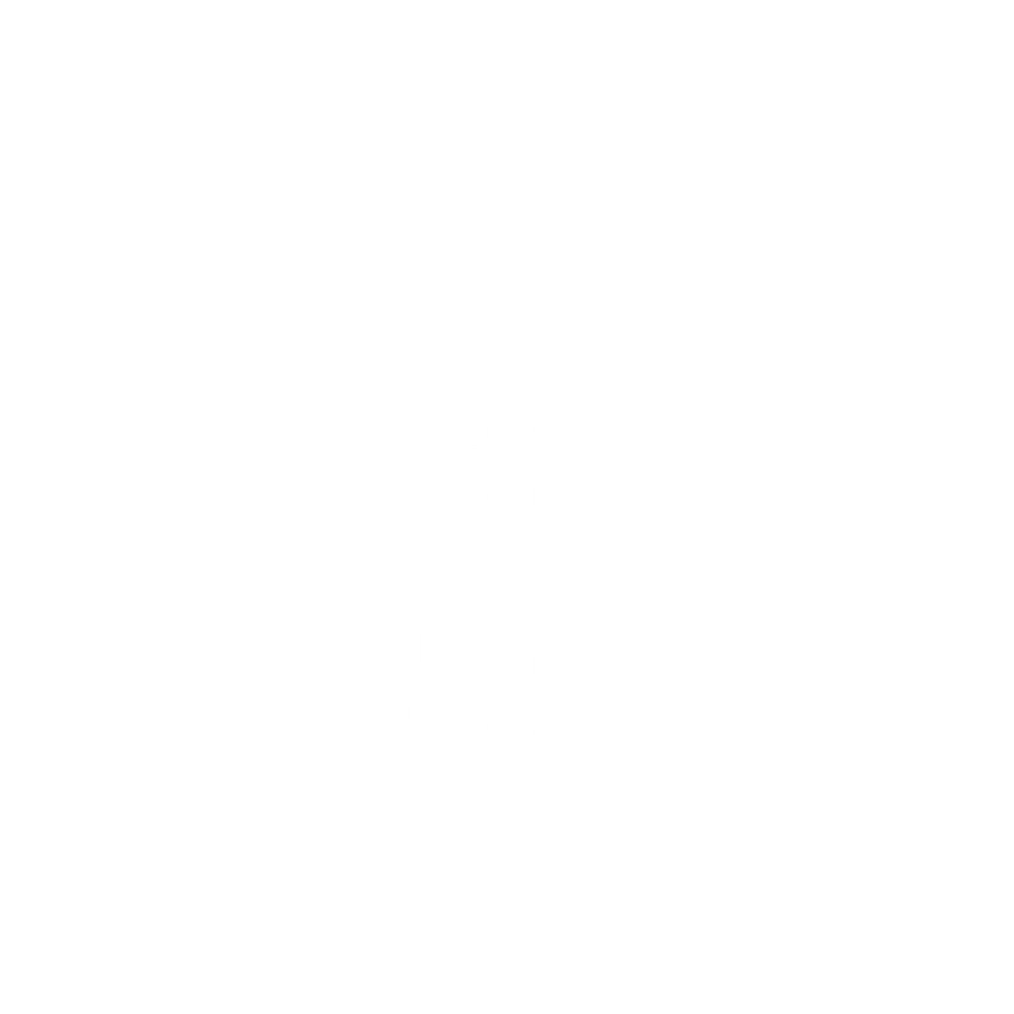 Art Deco Skateboard Logo #ffffff