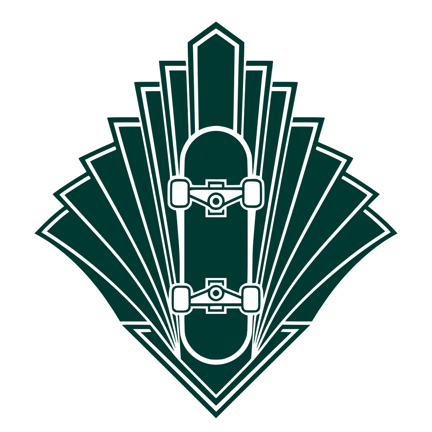 Art Deco Skateboard Logo #003932