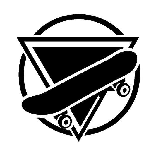 Skateboard Circle Emblem Logo