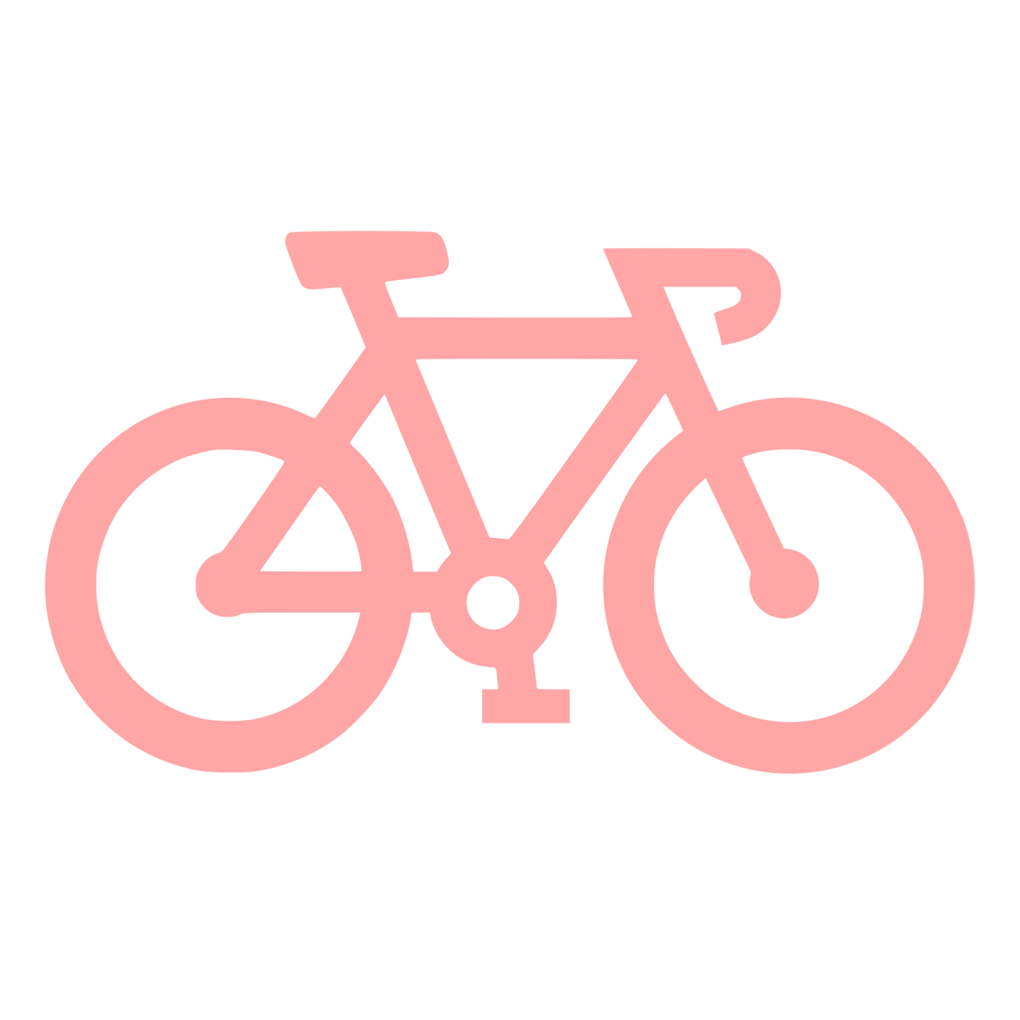 Road Bicycle Logo #ffa6a6