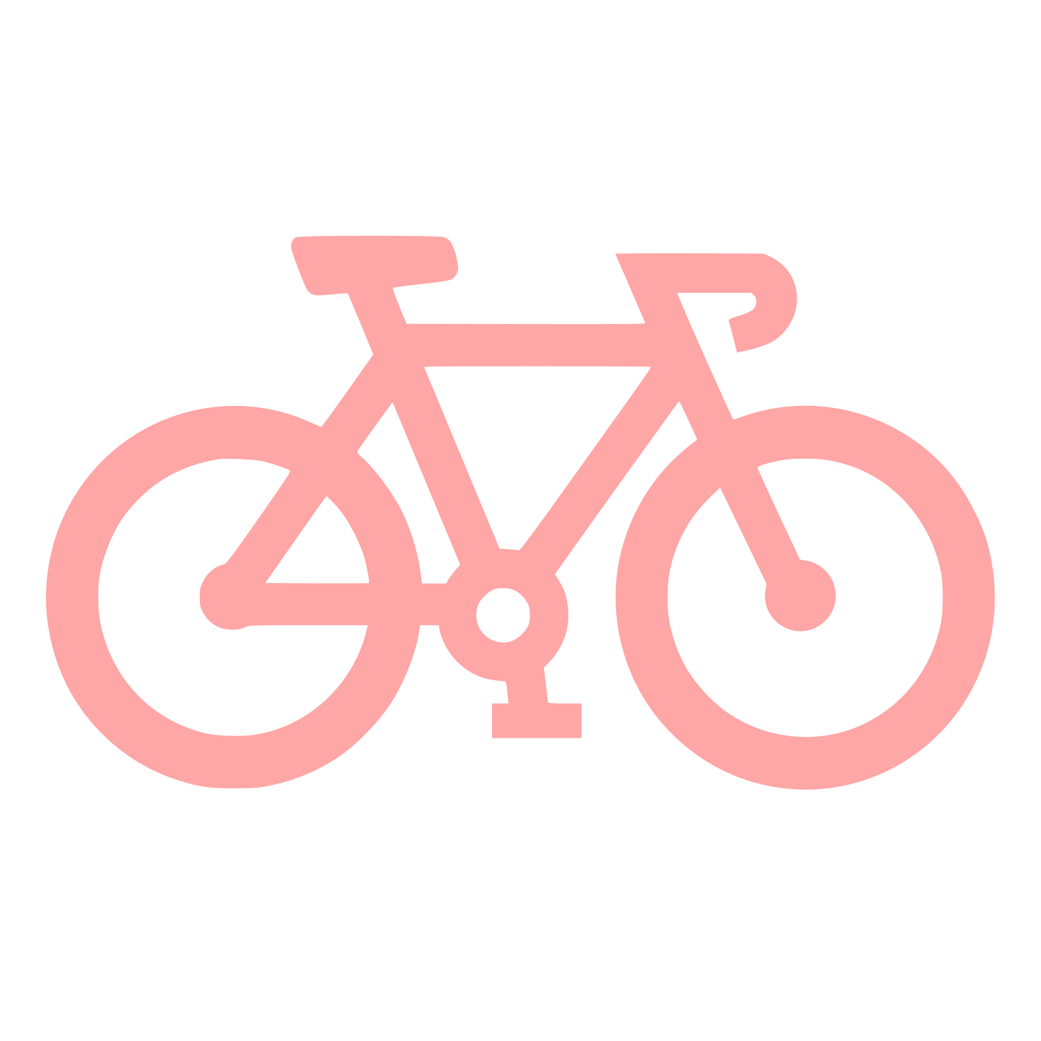 Road Bicycle Logo #ffa6a6