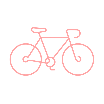 Road Bicycle Outline Logo #ffa6a6
