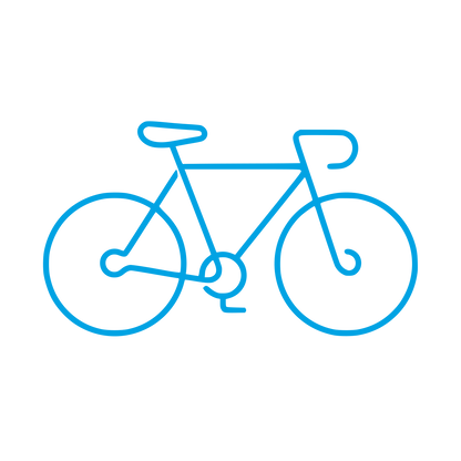 Road Bicycle Outline Logo #00a3e4