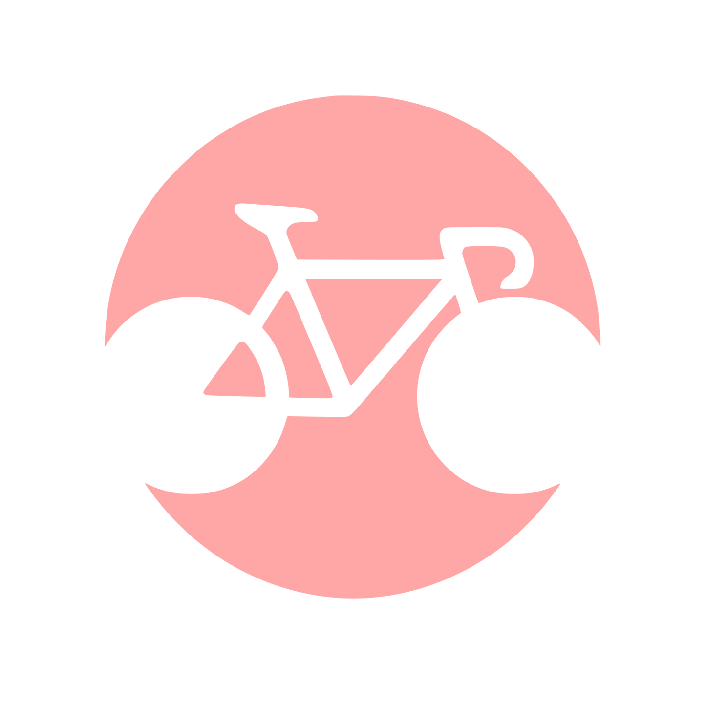 Bicycle Circle Badge Logo #ffa6a6