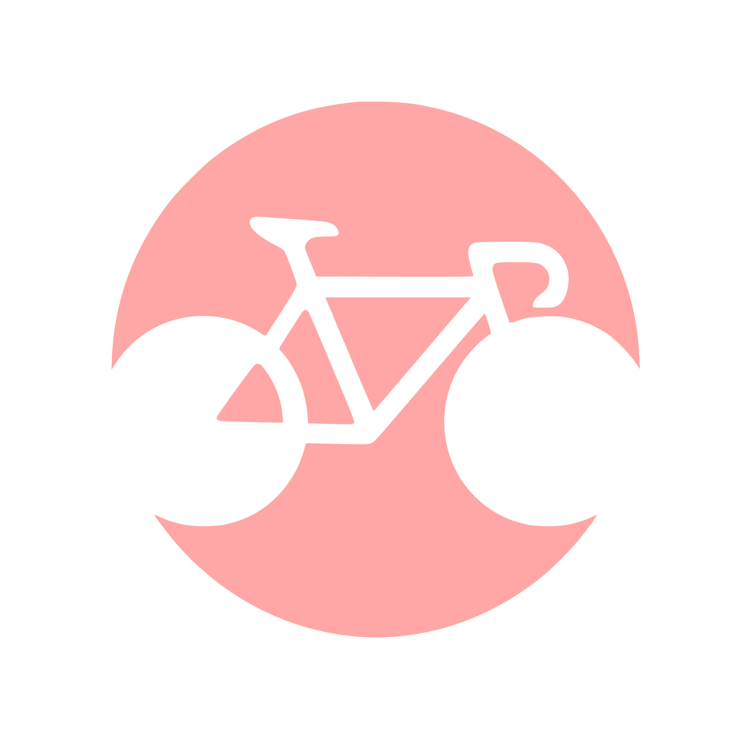 Bicycle Circle Badge Logo #ffa6a6