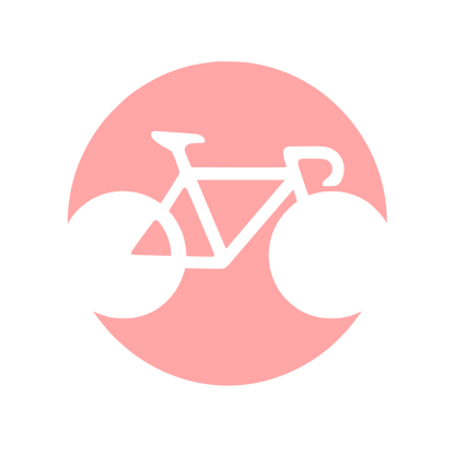 Bicycle Circle Badge Logo #ffa6a6