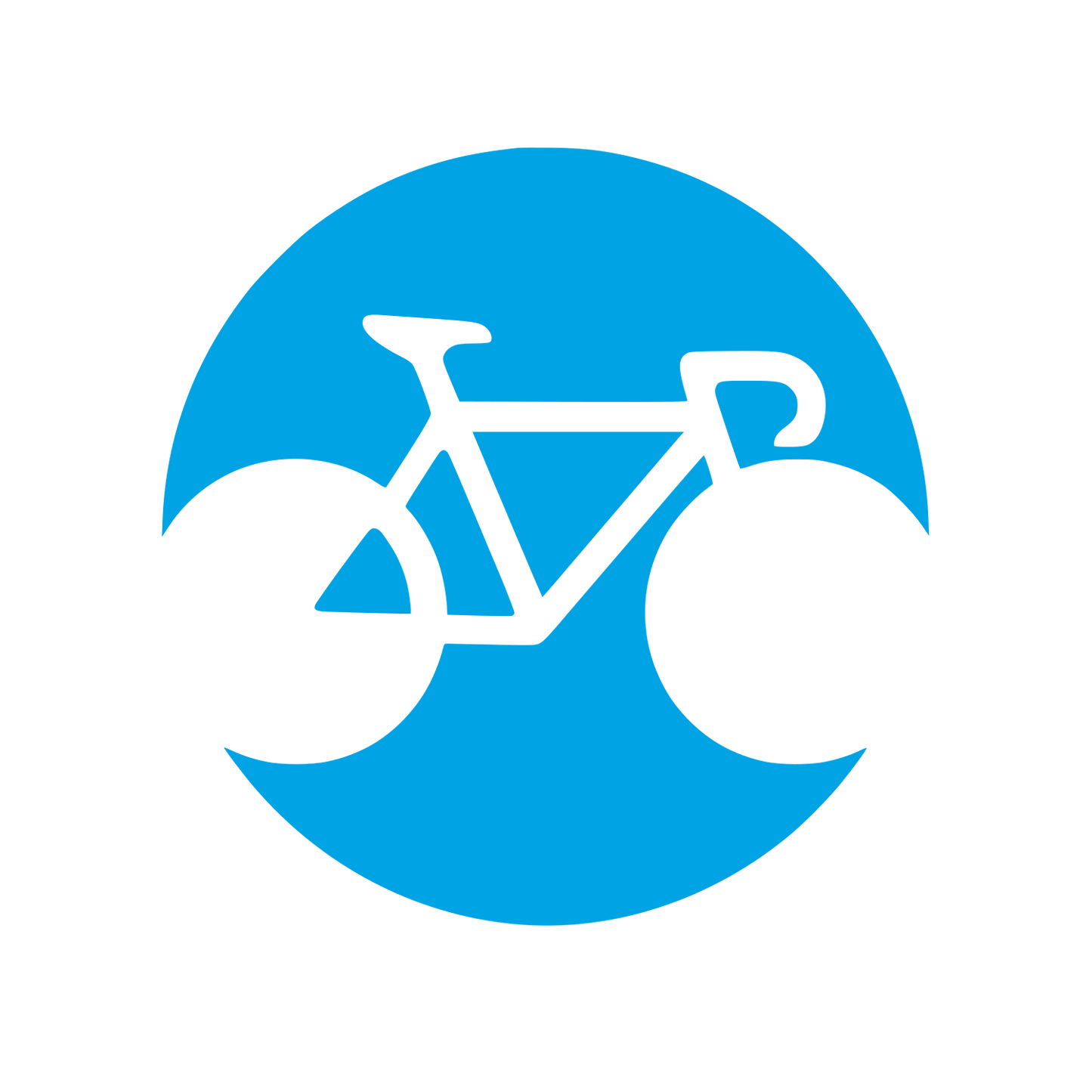 Bicycle Circle Badge Logo #00a3e4