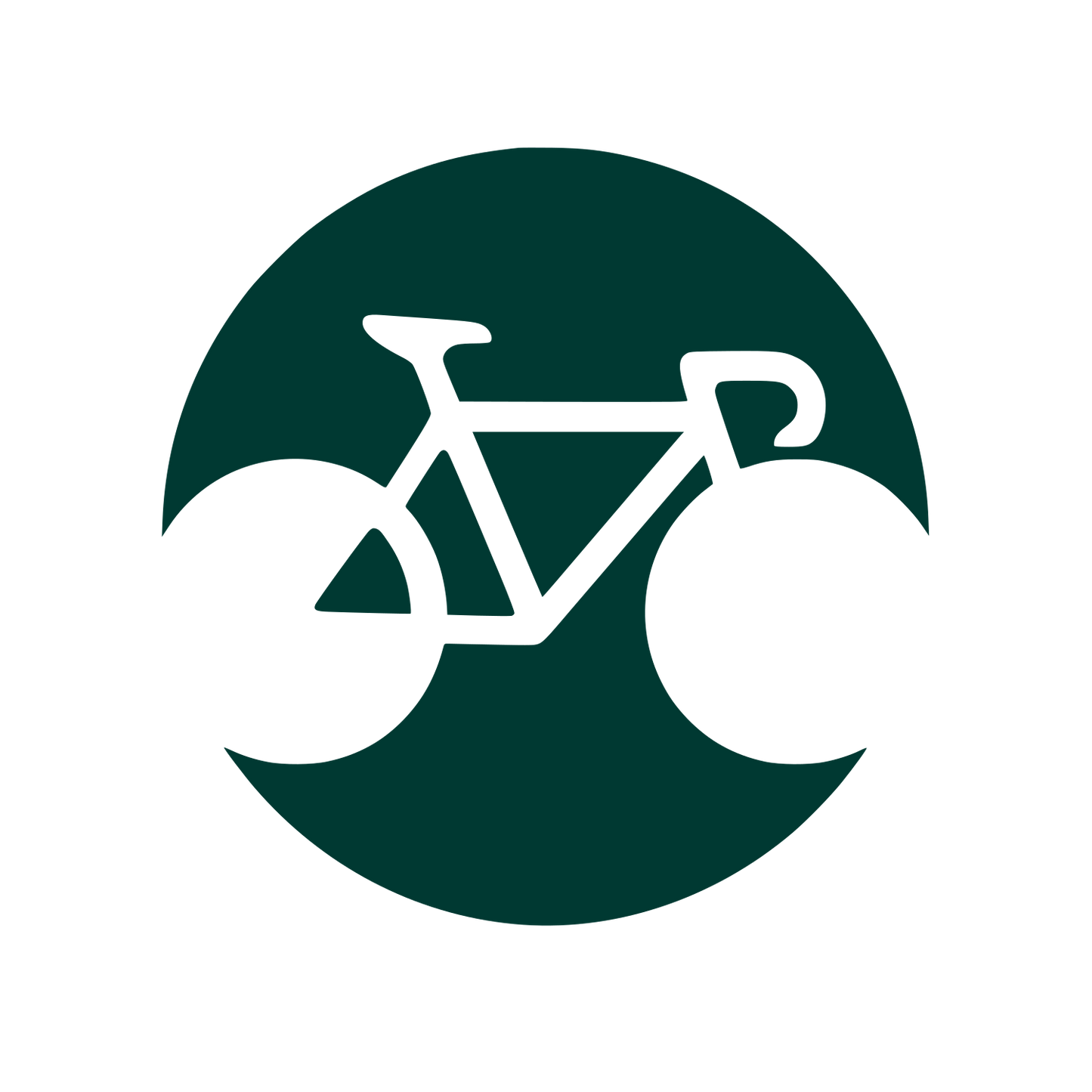 Bicycle Circle Badge Logo #003932