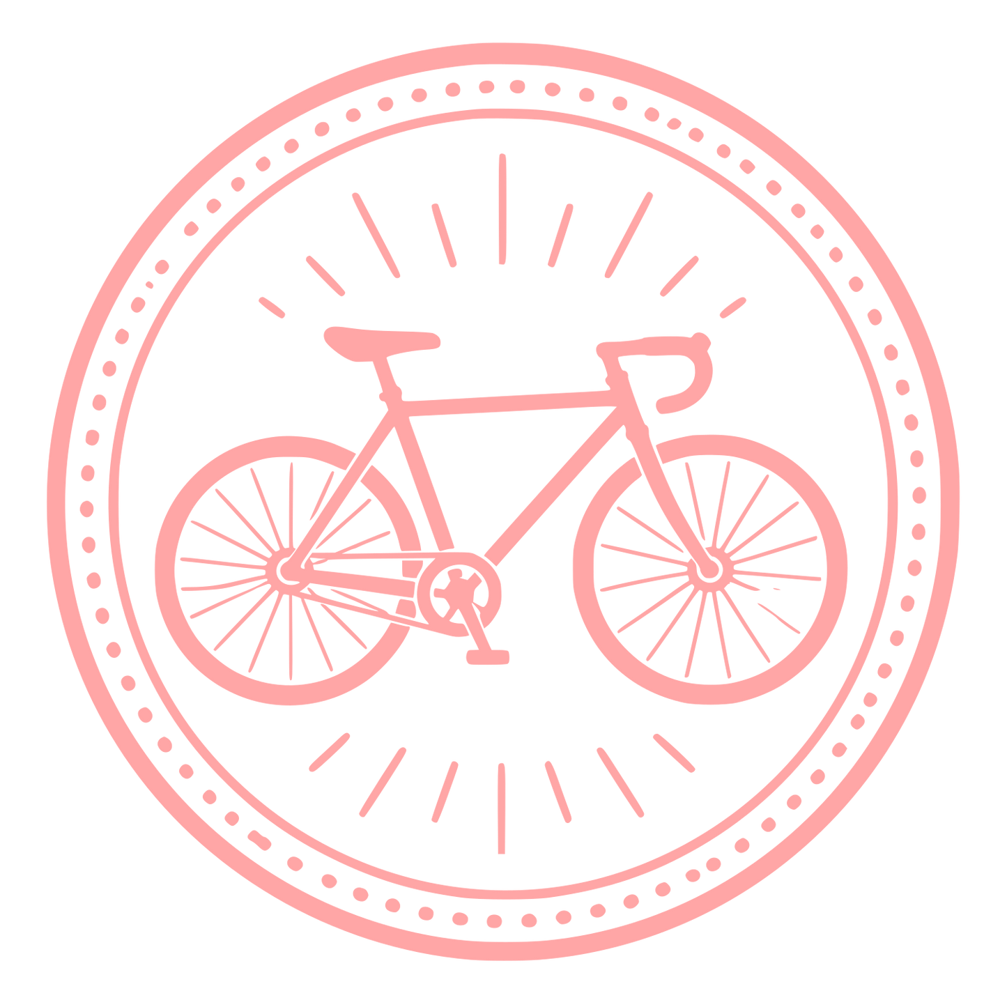 Bicycle Circle Badge Logo #ffa6a6