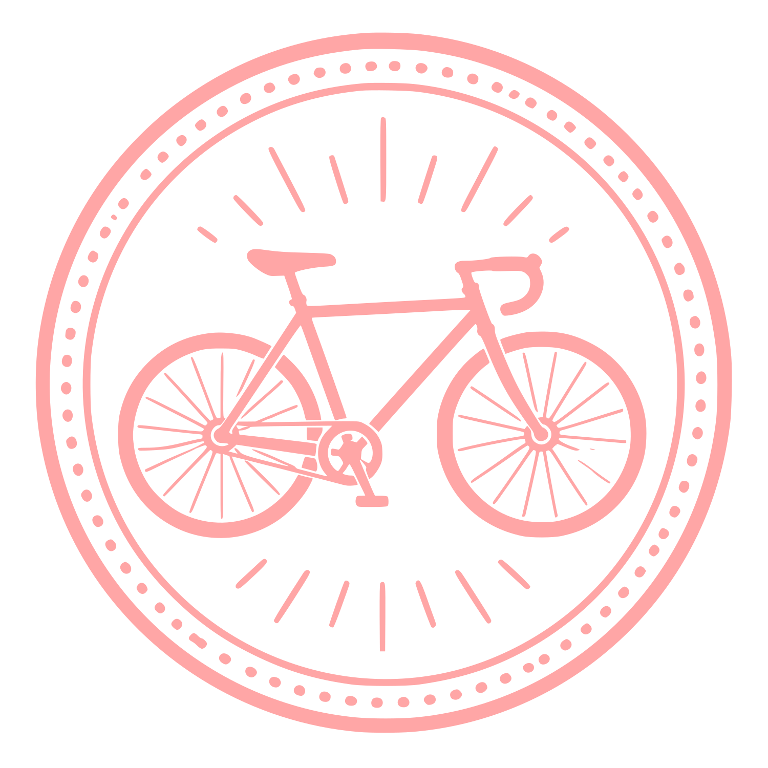 Bicycle Circle Badge Logo #ffa6a6